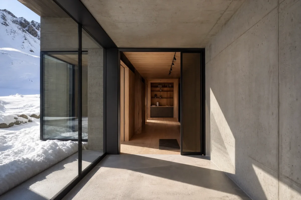 Architektur, Licht und Holz im alpinen Studio